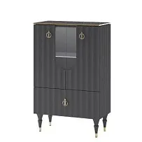 Шкаф комбинированный Лоренсо Графит МН-043-01