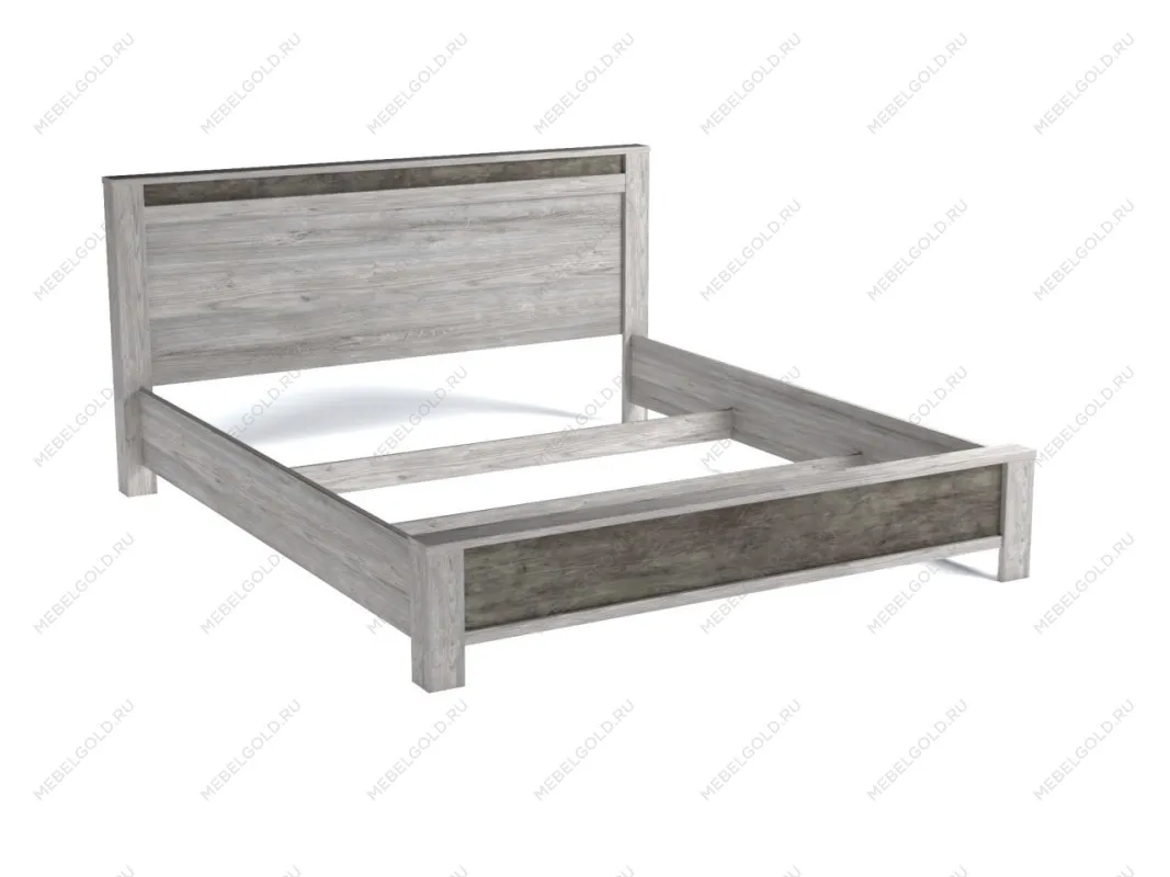 Кровать (каркас) Люкс 1800, Денвер (1964*2213*1022) Риббек серый, 11723 | изображение 1