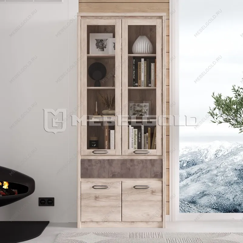 Шкаф с витриной Джаз 2V2D1S | изображение 1