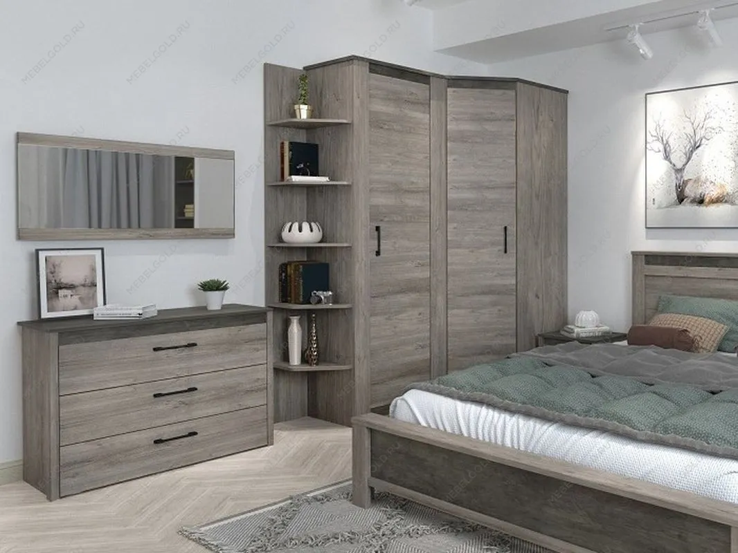 Зеркало NEW, Денвер (1290*20*600) Риббек серый, 11740 | изображение 1