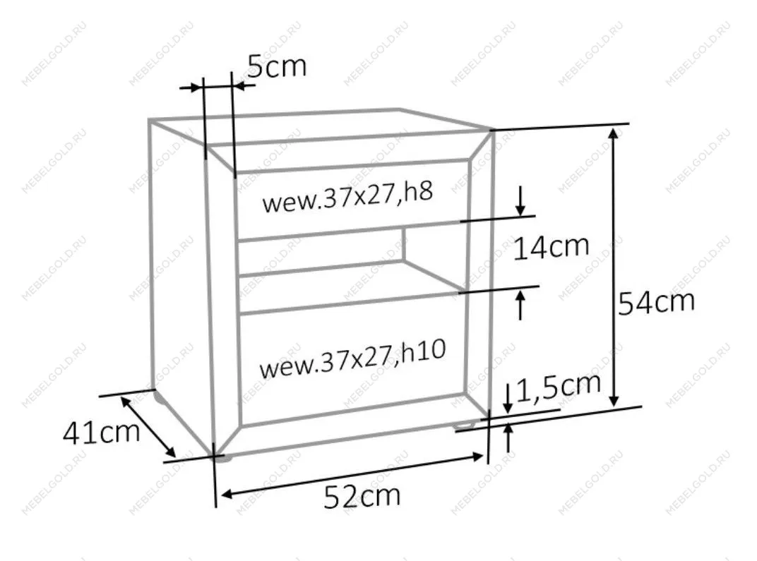 Тумба прикроватная Signal ET-003 VELVET (античный розовый) | изображение 1