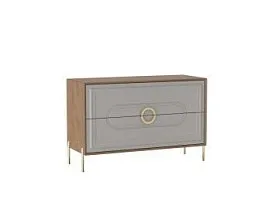 Комод, Палермо (1224*472*782) Дуб Каселла коричневый/Экокожа Мокко, 12806