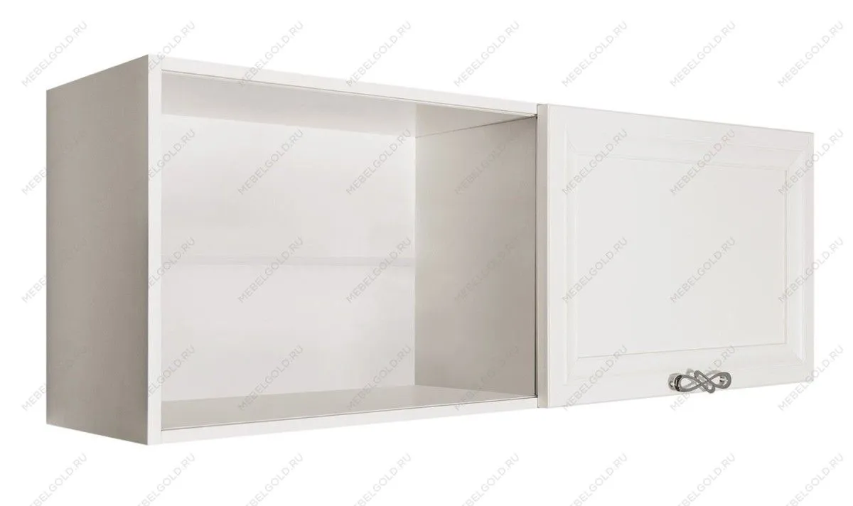 Полка навесная книжная Мишель белый матовый