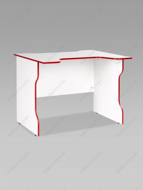 Стол компьютерный Вардиг, 100х75х82 см, белый/красный | изображение 11