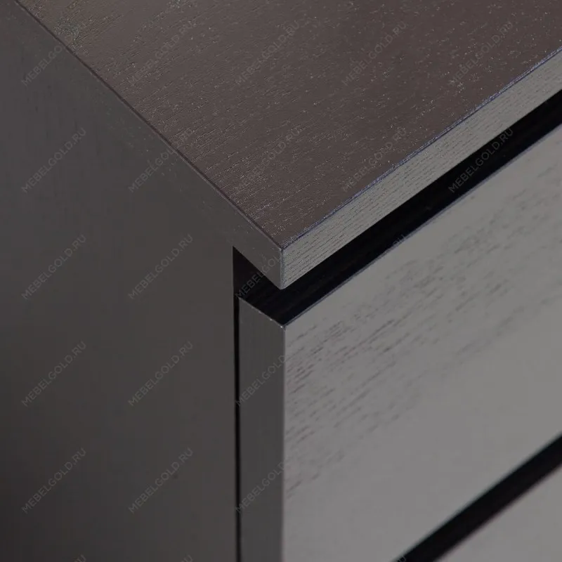 Тумба прикроватная Варма, 2 ящика, 40х55х40 см, шпон натурального дерева, ясень черный | изображение 6