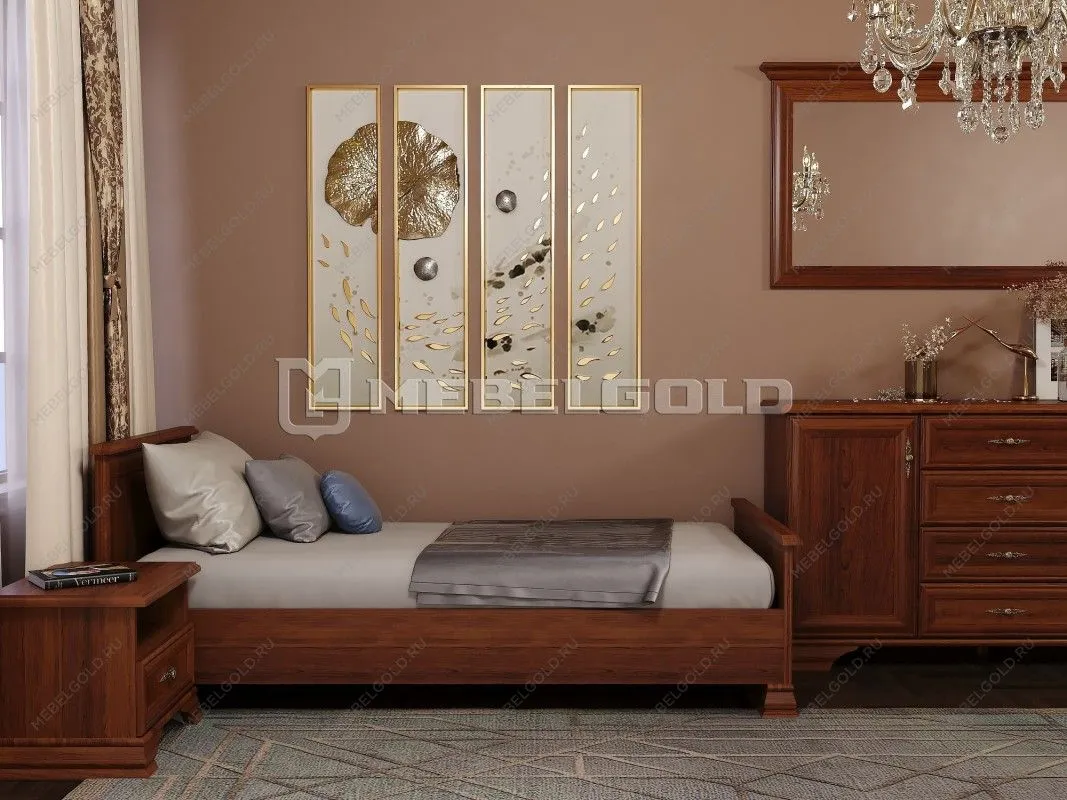 Кровать Кентаки LOZ/90x200 каштан | изображение 2