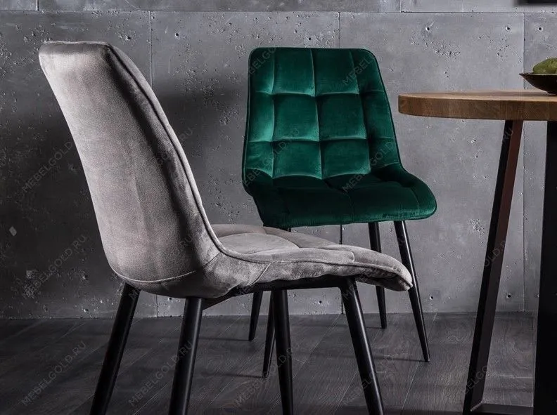Стул кухонный Signal CHIC Velvet (зеленый/черный) | изображение 4