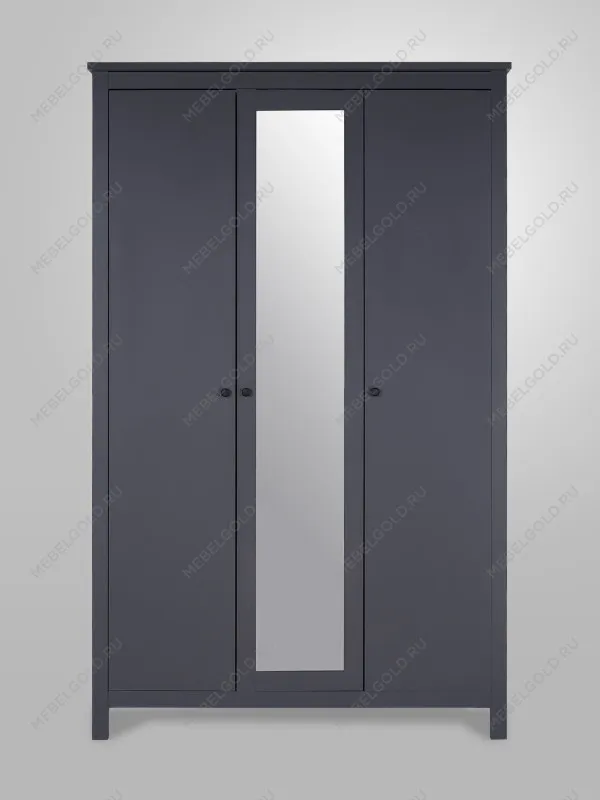 Шкаф распашной Сага, 3 двери, 132х64х215 см, серый | изображение 5