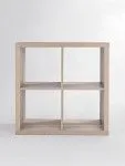 Стеллаж Фора, 4 полки, 77х77х38 см, дуб беленый | изображение 4