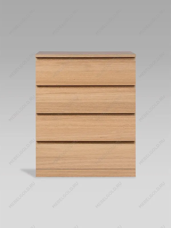 Комод Варма Прайм, 4 ящика, 80х100х48 см, шпон натурального дерева, дуб беленый | изображение 6
