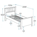 САГА кровать одинарная 90х200 белая | изображение 1