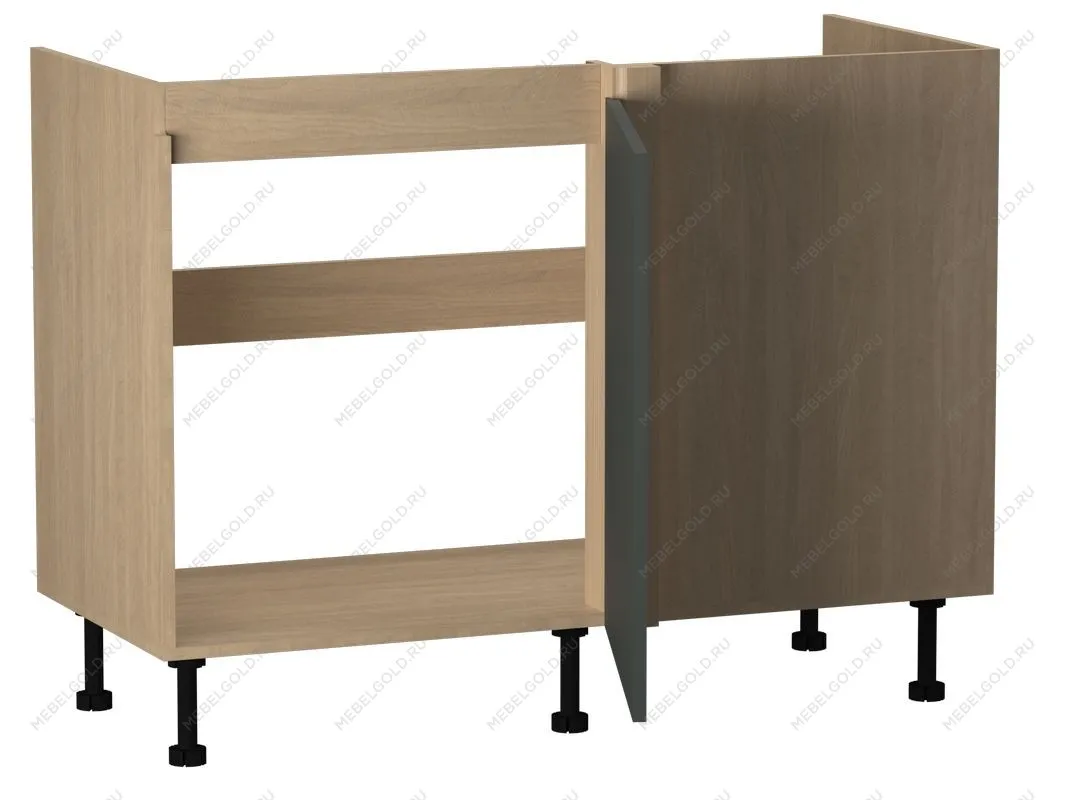 Стол под мойку угловой СМУ-120 левый, Женева (1154*534*870) Дуб Палермо/Зеленый матовый, 21931 | изображение 1