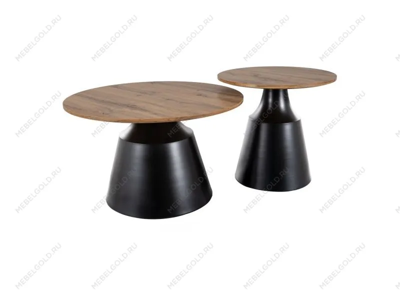 Комплект Signal ITAKA (2 стола журнальных) (дуб артизан/черный) 70/40, 50/50