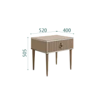 Тумба прикроватная Римини СОЛО (Мокка/Серебро) РМТП-1(s)