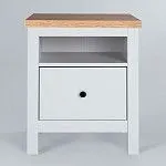 САГА тумба прикроватная белая/ясень | изображение 2