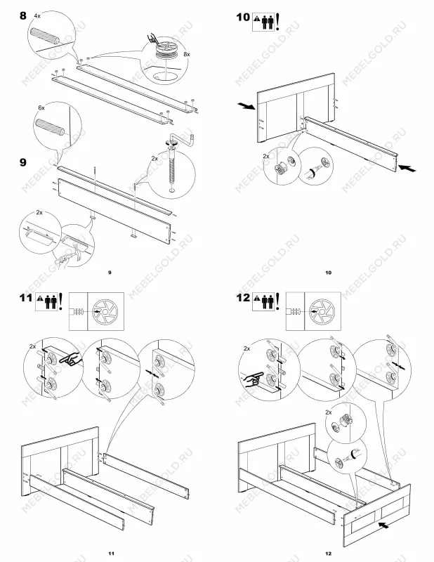 Кровать двуспальная Сириус, 160х200 см, белая | изображение 24