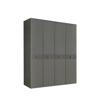 Шкаф 4-х дверный Римини СОЛО (Серый/Серебро) РМШ2/4(s)
