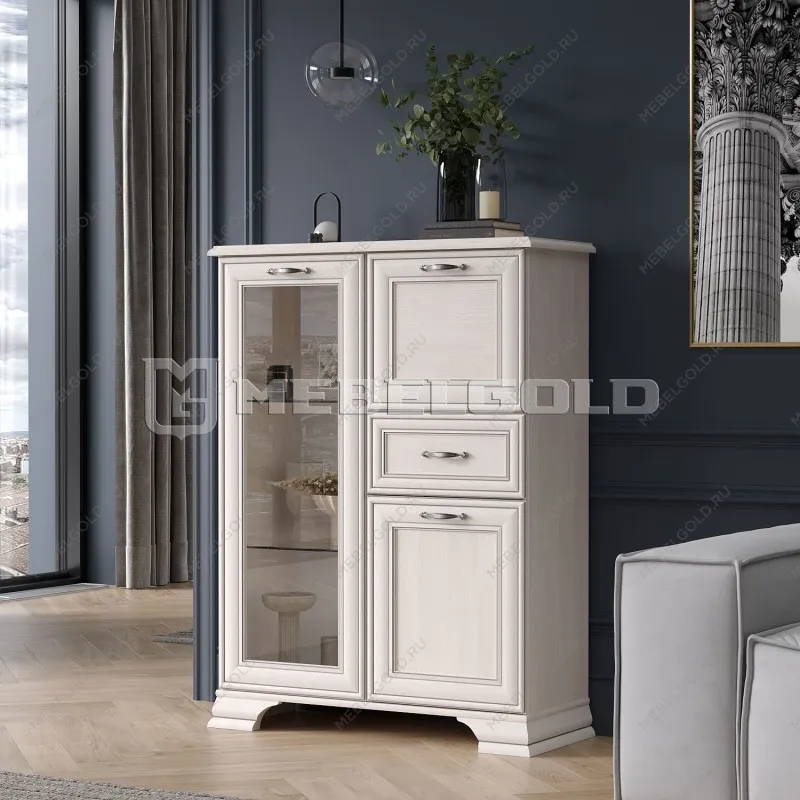 Тумба Тиффани 1V2D1S вудлайн кремовый | изображение 2