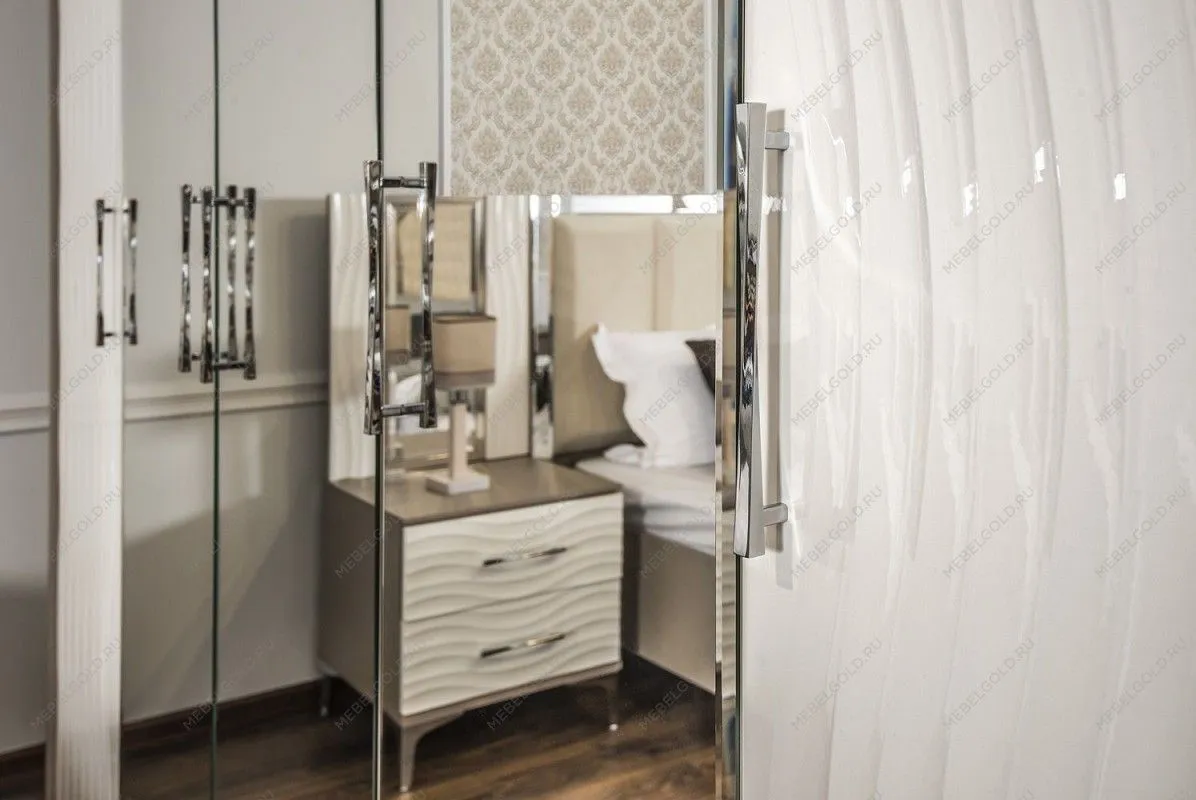 м. Марьина Роща - Зеркало Гравита для прикроватной тумбы белый глянец | изображение 5