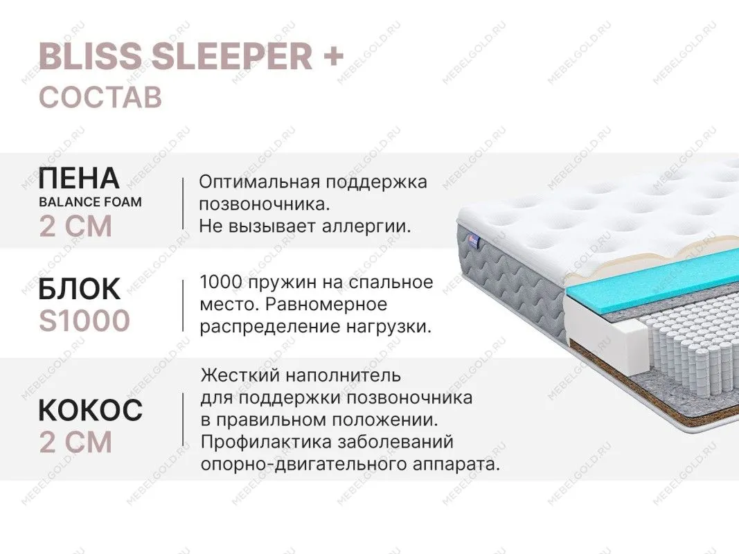 Матрас Bliss Sleeper + 140х190 | изображение 4