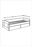 БРИМНЭС / СИРИУС Кровать двуспальная раздвижная ИКЕА / IKEA шириной 80(160) см, Венге | изображение 3