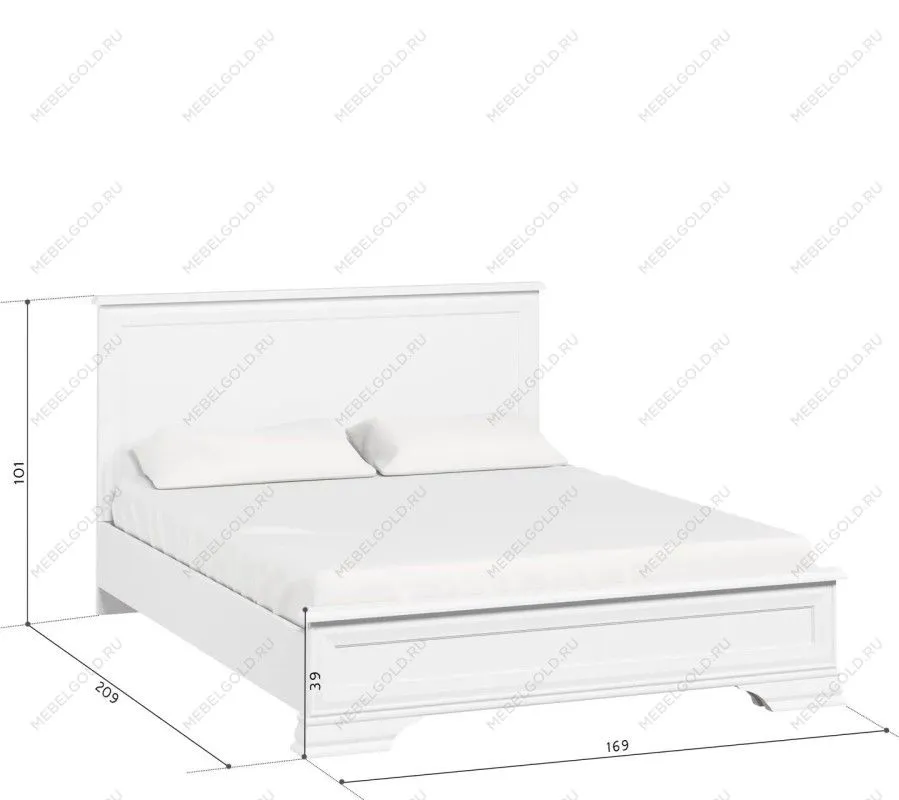 Центральный склад - Кровать Кентаки LOZ/160x200 белый | изображение 2