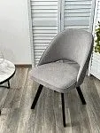Стул DUNA 360 град. поворот. B22 Серый, велюр/черный каркас | изображение 2