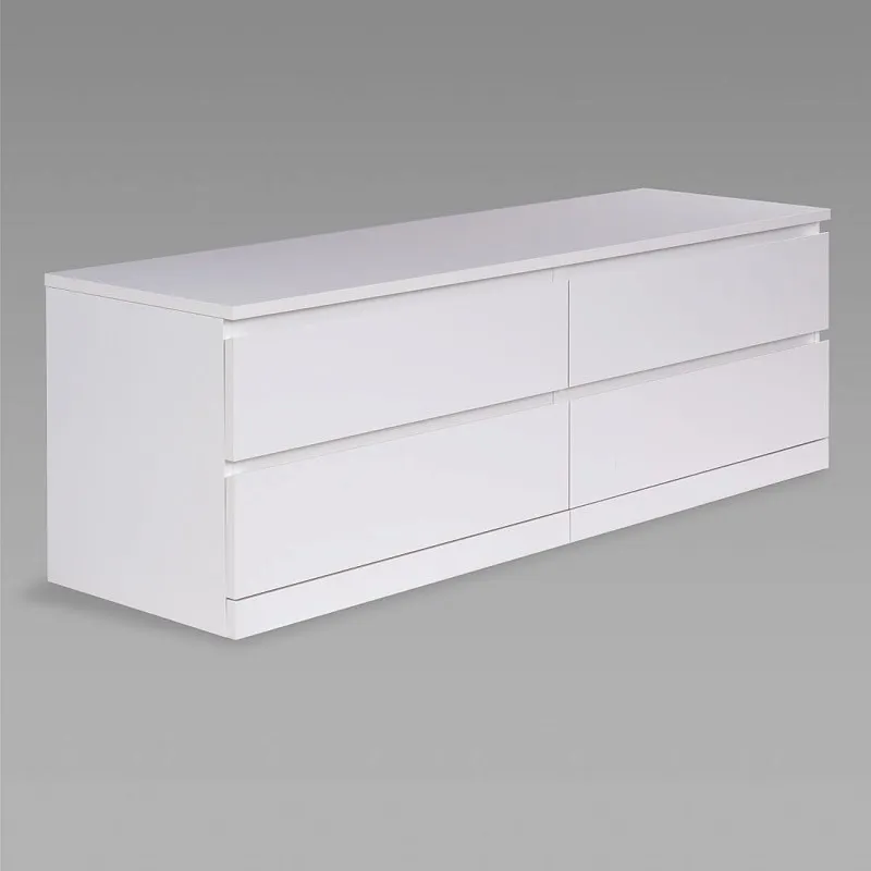 Комод Варма Прайм, 4 ящика, горизонтальный, 160х54х48 см, эмаль, белый