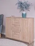 Тумба Сириус, 2 двери и 3 ящика, 117х41х95 см, дуб сонома | изображение 2