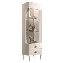 Витрина 1-ств. Римини СОЛО (Бежевый/Серебро) (Правая) РМВ1-1С(s)