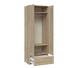 БРИМНЭС / СИРИУС Шкаф двудверный ИКЕА / IKEA с выдвижным ящиком, Дуб Сонома | изображение 2