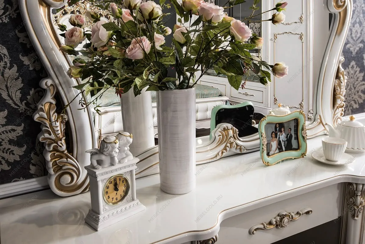 Туалетный столик Флоренция белый перламутр глянец | изображение 5