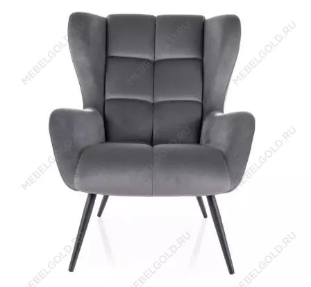 Кресло Signal LOUIS Velvet 14 (серый/черный) | изображение 2