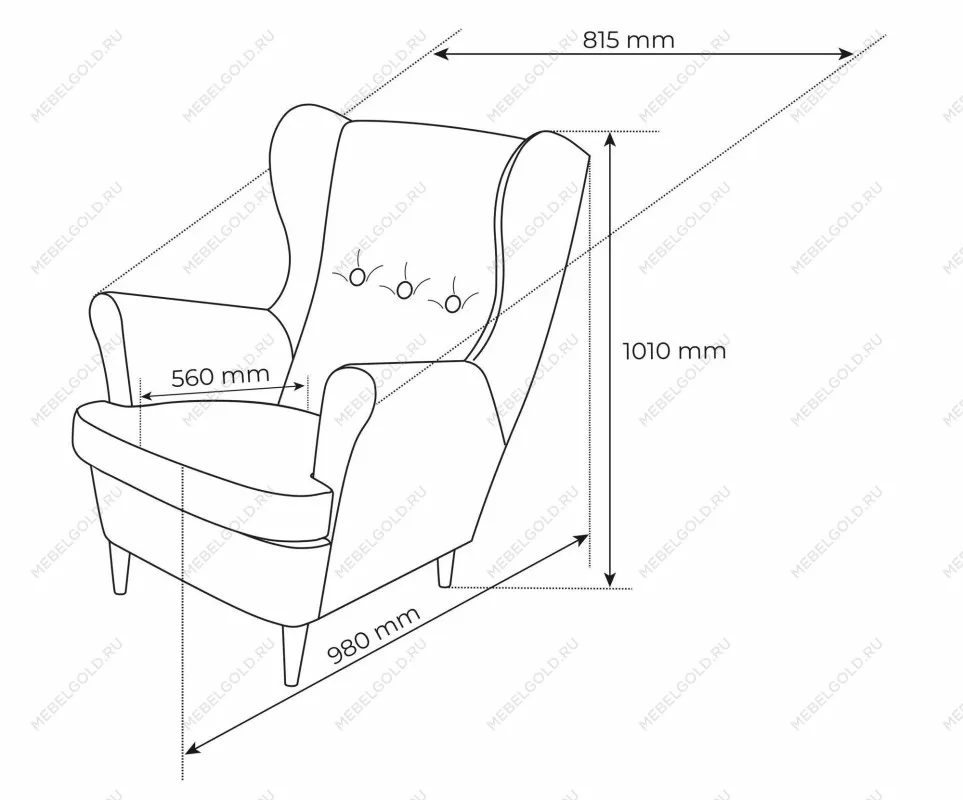 Кресло для отдыха ВАЛО, 82х98х101 см, сине-зеленый | изображение 2