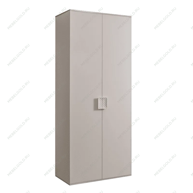 Шкаф 2-х дв. для платья Диора слоновая кость/серебро ДШ2/2