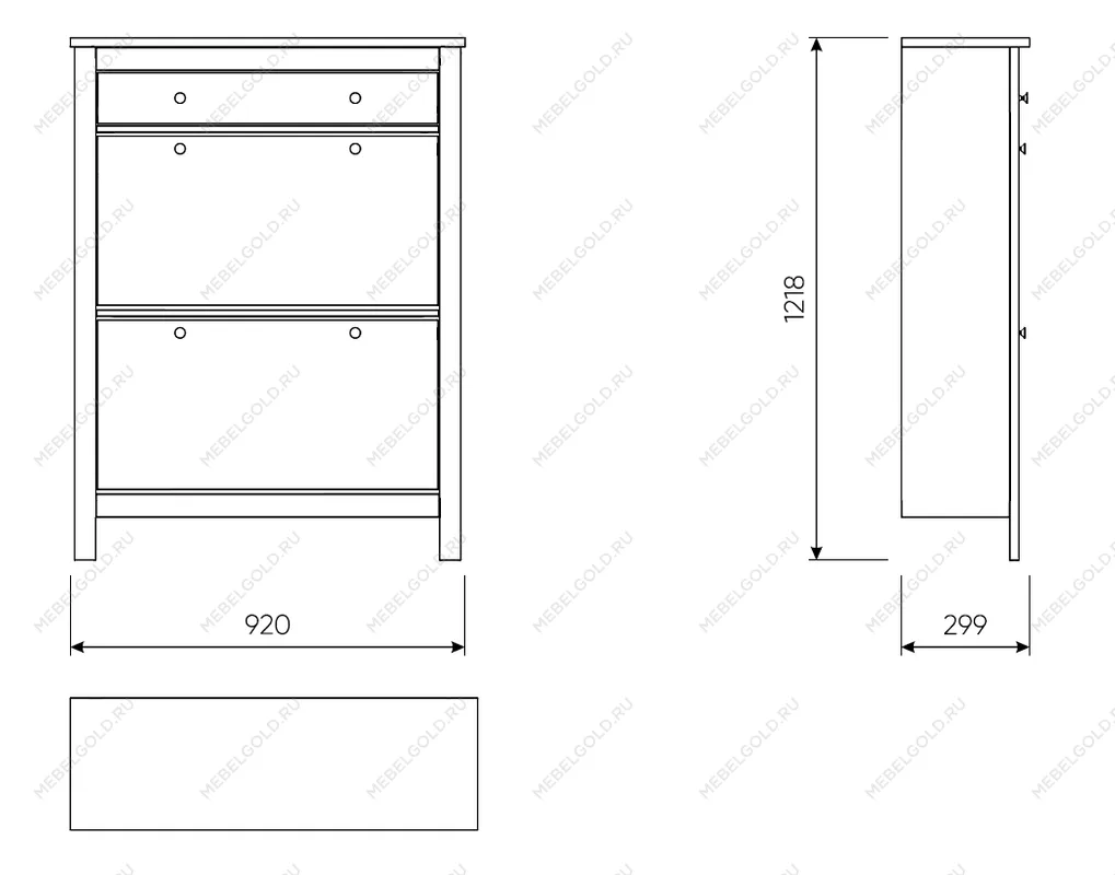 САГА тумба для обуви 92х122 белая | изображение 1