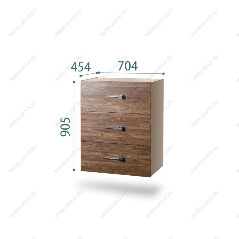 Комод Bogemia Fly Wood Wo (Ваниль) (Novabuk/Хром) БМКМ-1