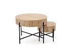 Комплект Halmar DANTE (2 стола журнальных) (натуральный/черный) | изображение 7