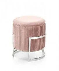 Пуф HALMAR CRICKET (светло-розовый/хром)