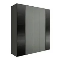 Шкаф 5-ти дв. Bogemia Air (Серый/Черный) БМШ2/5(2)