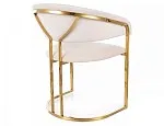 Стул кухонный Signal Tulipe Velvet Bluvel 22 (светло-бежевый/золотой) | изображение 1