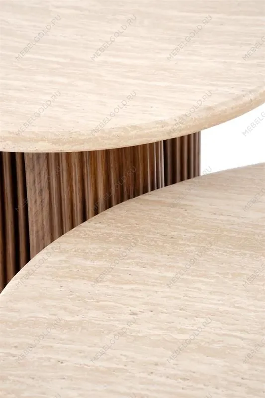 Стол журнальный Halmar DOROTEA S (травертин/орех) | изображение 3