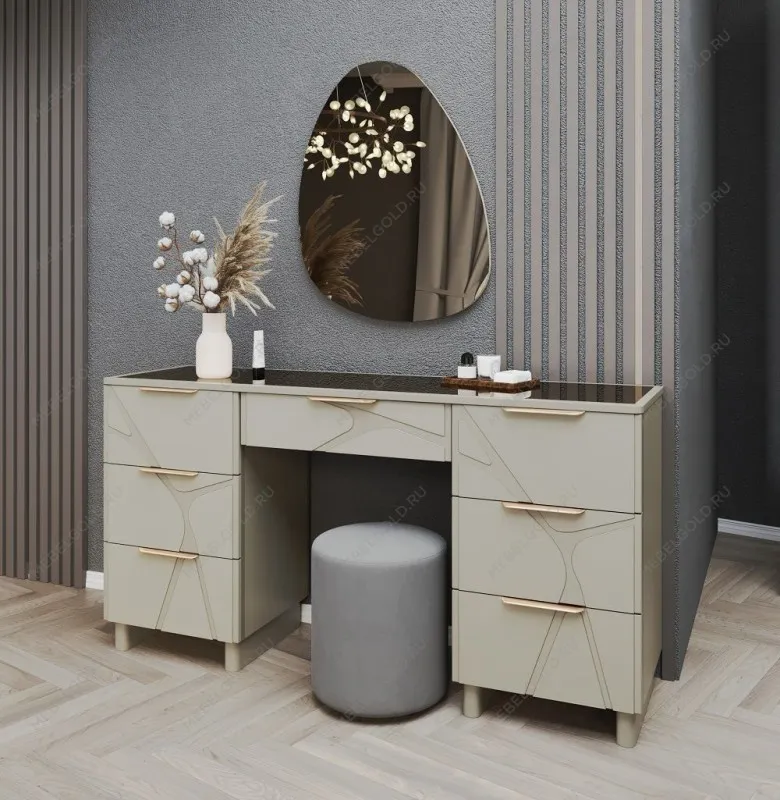 Зеркало Лейла светло серый камень | изображение 1