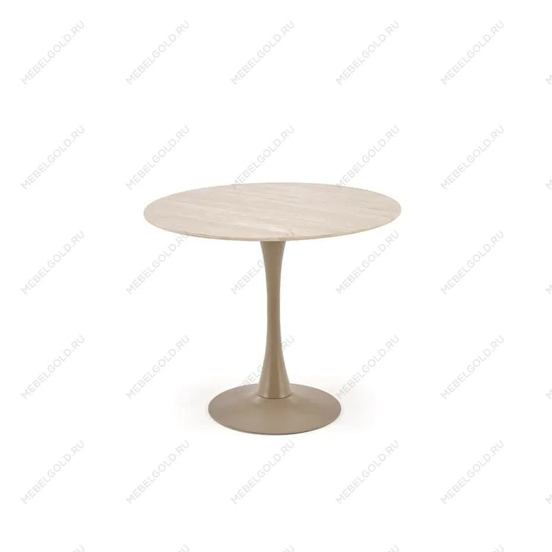 Стол обеденный Halmar TOLIO 90 (травертин/кашемир) | изображение 1