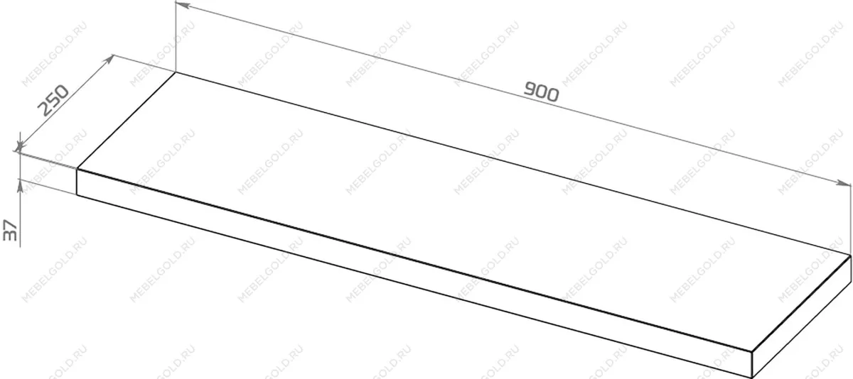 Полка настенная Фора, 90х25 см, белая | изображение 10