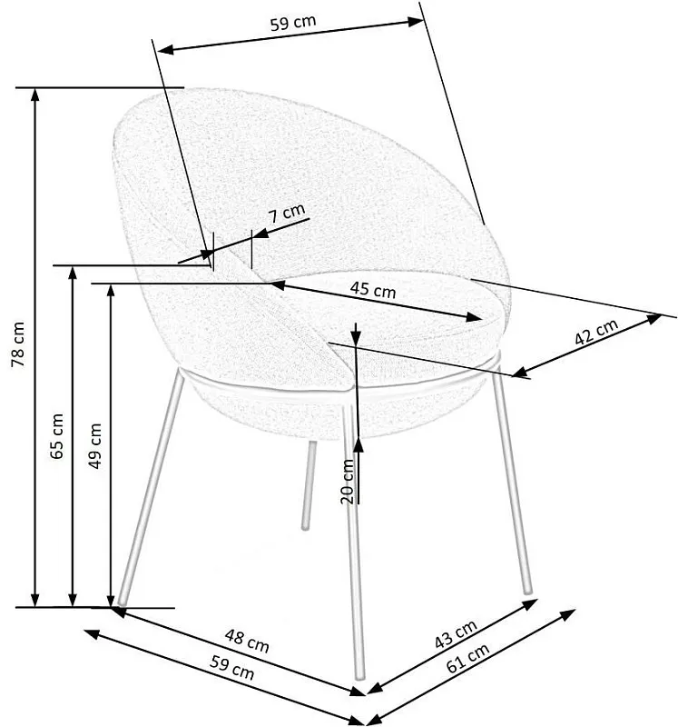 Стул кухонный Halmar K482 (серый/черный) | изображение 9