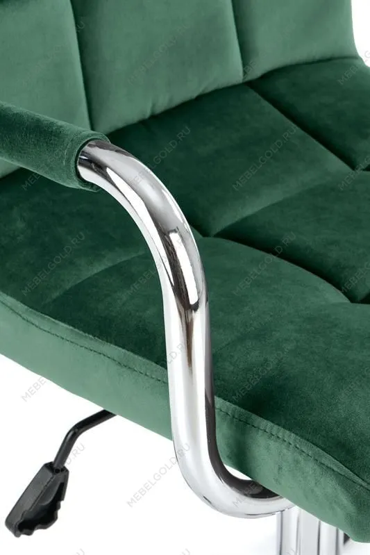 Кресло компьютерное Halmar GONZO 4 (темно-зеленый/хром) | изображение 4