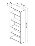 Стеллаж Сириус, 5 полок, 78х35х190 см, белый | изображение 5