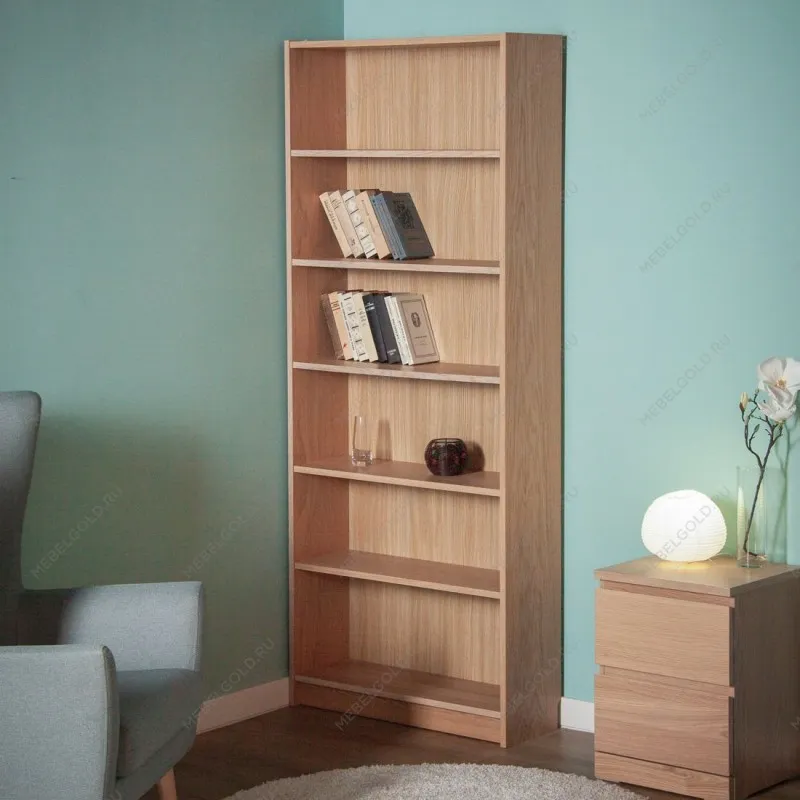 МАЛЬМ / VARMA Стеллаж ИКЕА / IKEA 80, 80x200x28, шпон, беленый дуб | изображение 4