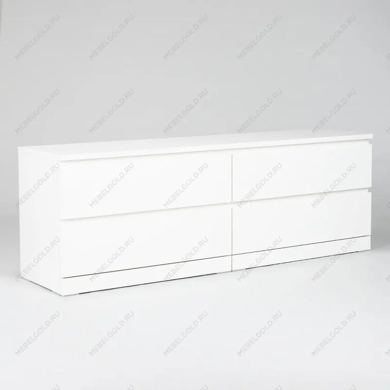 Комод Варма, 4 ящика, горизонтальный, 160х54х40 см, эмаль белая | изображение 8